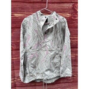 REI Co-Op Coop Womens Camo Print  Zip Hooded Coleridge Wind Rain Jacket Size M